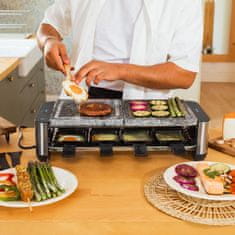 Cecotec Raclette Sir&Grill 16000 Inox Allstone 1400W Ploča 8 Os. Crna