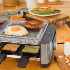 Cecotec Raclette Sir&Grill 16000 Inox Allstone 1400W Ploča 8 Os. Crna