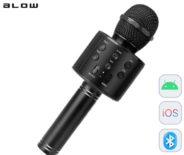 Blow PRM402 KARAOKE mikrofon sa zvučnikom, 5W, bežični, BT, Android + iOS, crni