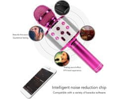 Blow PRM402 KARAOKE mikrofon sa zvučnikom, 5W, bežični, BT, Android + iOS, roza
