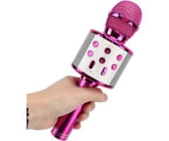 Blow PRM402 KARAOKE mikrofon sa zvučnikom, 5W, bežični, BT, Android + iOS, roza