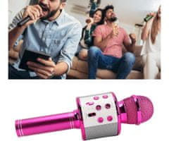 Blow PRM402 KARAOKE mikrofon sa zvučnikom, 5W, bežični, BT, Android + iOS, roza