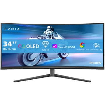 Philips Evnia 34M2C6500 34-inčni zakrivljeni WQHD OLED monitor