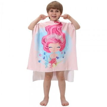 eCarla Dječji pončo ručnik - Sirena 60x60 cm