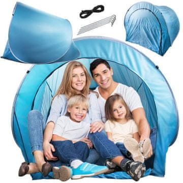 Verk Sklopivi šator s patentnim zatvaračem 190x120x70 cm - Plavi