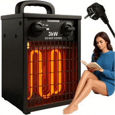 Kaminer Električna grijalica BH-30A, 3000W, ventilator, termostat, crna