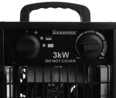 Kaminer Električna grijalica BH-30A, 3000W, ventilator, termostat, crna