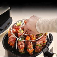 HOME & MARKER® Set za roštiljanje u fritezi na vrući zrak, neljepljivi premaz, 24 ražnjića, kompatibilno 3–8 L | AIRROAST