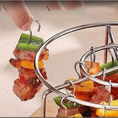 HOME & MARKER® Set za roštiljanje u fritezi na vrući zrak, neljepljivi premaz, 24 ražnjića, kompatibilno 3–8 L | AIRROAST