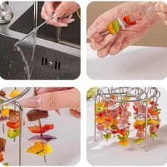 HOME & MARKER® Set za roštiljanje u fritezi na vrući zrak, neljepljivi premaz, 24 ražnjića, kompatibilno 3–8 L | AIRROAST