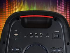 Manta SPK0802B120 ATTIS prijenosni KARAOKE zvučnik, crni, punjiva baterija, RGB LED osvjetljenje