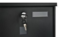 Malatec Poštanski sandučić s držačem za novine - Crni