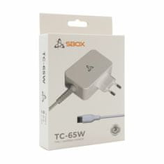 S-box punjač za prijenosna računala 65W Tip C bijeli TC-65W
