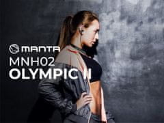Manta MNH02 OLYMPIC II bežične slušalice, Bluetooth 5.3, crno-sive
