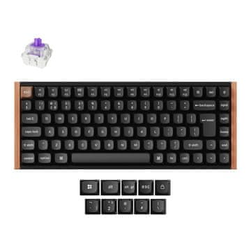 Keychron K2 HE bežična mehanička tipkovnica, aluminij, Gateron nebulamagnetski prekidači, RGB, HR crna (K2H-F1-UK)