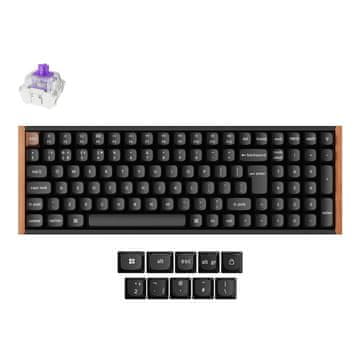 Keychron K4 HE bežična mehanička tipkovnica, aluminij, Gateron nebula magnetski prekidači, RGB, HR, crna (K4H-F1-UK)