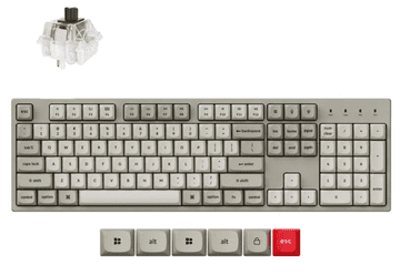 Keychron C2 Pro žičana mehanička tipkovnica, Super Brown prekidači, RGB (C2PX-M3-UK)