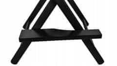 Malatec Sklopiva aluminijska kozmetička oxfordska stolica za šminkanje i friziranje crne boje