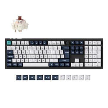 Keychron Q6 Max bežična mehanička tipkovnica, Gateron Jupiter smeđi prekidači, RGB, HR, crna (Q6M-M3-UK)