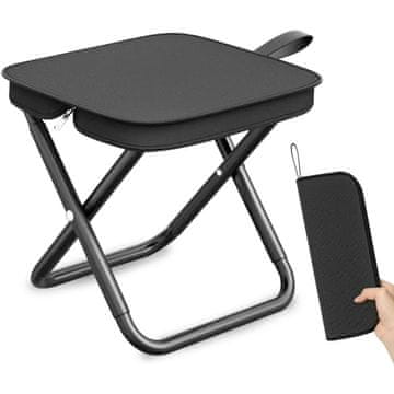 HOME & MARKER® Sklopivi stolac za kampiranje, ribolov i piknik, čelični okvir, nosivost 100 kg, prijenosni dizajn | PORTACHAIR