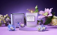 Bodybite Poklon set za žene, lavanda poklon kutija sa svijećom, čašom, slamkom i čestitkom | WOMGIFTPURPLE