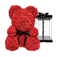 VIVVA® Medvjedić od umjetnih ruža, šopek s 500+ ruža, romantični dar za Valentinovo i godišnjicu (25 cm) | LOVEBEAR
