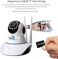 VYZIO® Bežična WiFi kamera s 360° nadzorom, detekcija pokreta, mobilna aplikacija, mikrofon i zvučnik | VISIONSPOT