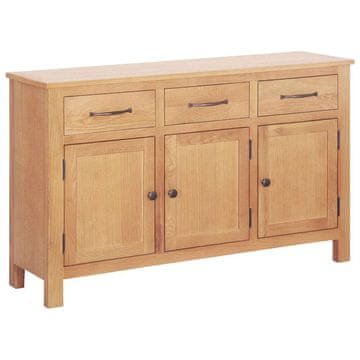 Vidaxl Komoda smeđa 112 x 33,5 x 70 cm masivno hrastovo drvo