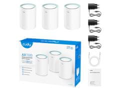 Cudy M1500 pristupna točka, AX1500 Gigabit Wi-Fi 6, Mesh sustav, 3 kom