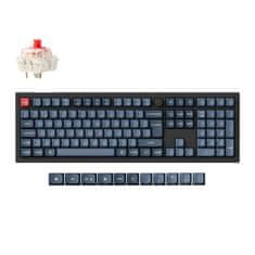 Keychron V6 Max bežična mehanička tipkovnica, Gateron Jupiter crveni prekidači, RGB, crna (V6M-D1-UK)