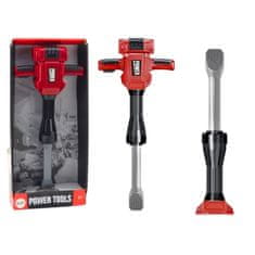 Lean-toys Dječji pneumatski čekić na baterije LED 45 cm crveni