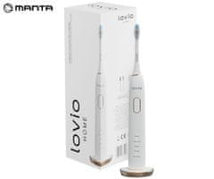 Manta Lovio SonicProtect PRO sonična električna četkica za zube, 5 nastavaka, 5 načina rada, bijela (čisto bijela)