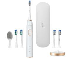 Manta Lovio SonicProtect PRO sonična električna četkica za zube, 5 nastavaka, 5 načina rada, bijela (čisto bijela)