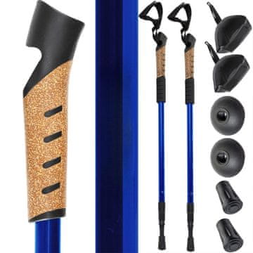 MG Nordic Walking trekking štapovi 63 -135 cm, plavi