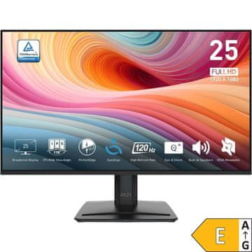 MSI Monitor PRO MP251 E2 / 24.5" / FHD / IPS / 120Hz / 1ms (MPRT) / crni