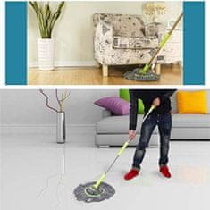 HOME & MARKER® Samoocjeđujući mop za čišćenje podova od mikrovlakana s rotirajućom drškom | MOPRION