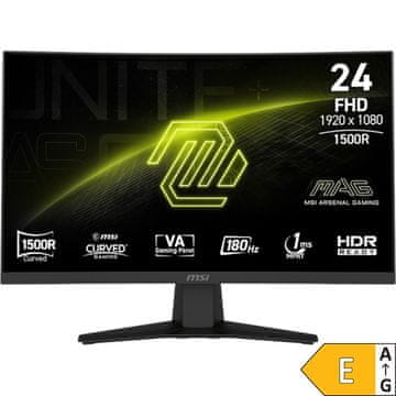 MSI Monitor MAG 244C / 23.6" / FHD / VA / 180Hz / 1ms (MPRT) / zakrivljeni / crni