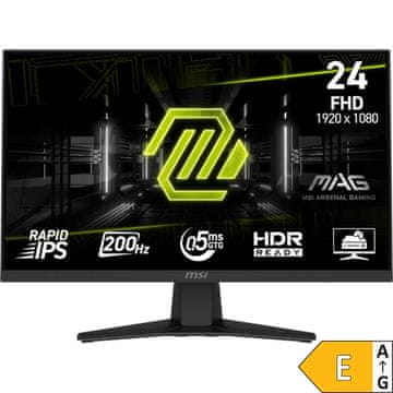 MSI Monitor MAG 244F / 23.8" / FHD / IPS / 200Hz / 0.5ms (GtG) / crni