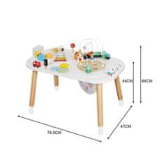 Aga4Kids Dječji montessori stol s aktivnostima i željezničkom prugom
