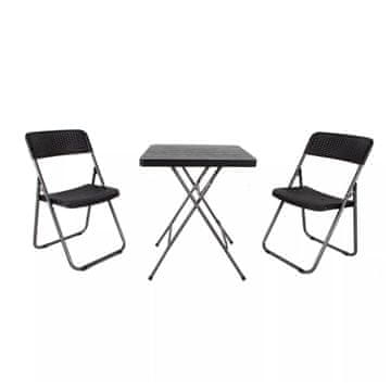 Linder Exclusiv Vrtni set BISTRO SET Crni
