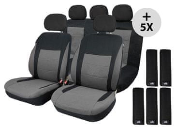 Cappa Navlake za autosjedala Sofia + 5× navlaka za sigurnosni pojas Florencie crna