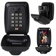 Dexxer Kombinirani zidni sef za ključeve i kartice do 12 brojeva, crni