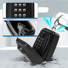 Dexxer Kombinirani zidni sef za ključeve i kartice do 12 brojeva, crni