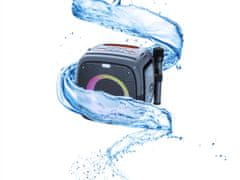 Manta SPK340 ARES prijenosni Boombox zvučnik, Bluetooth, 100 W, RGB LED, IPX5, mikrofon uključen, crni