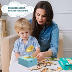 JOJOY® Interaktivna glazbena igračka za pričanje priča s 96 pjesama i 8 ploča za snimanje | JOMELODI, plava