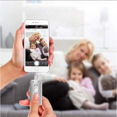 VYZIO® 3-u-1 brzi USB memorijski stick 128 GB Micro USB, Lightning i USB-C | DATAFLEX, srebrna