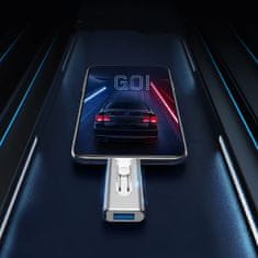 VYZIO® 3-u-1 brzi USB memorijski stick 128 GB Micro USB, Lightning i USB-C | DATAFLEX, srebrna
