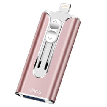 VYZIO® 3-u-1 brzi USB memorijski stick 128 GB Micro USB, Lightning i USB-C | DATAFLEX