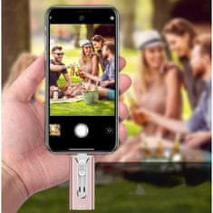 VYZIO® 3-u-1 brzi USB memorijski stick 128 GB Micro USB, Lightning i USB-C | DATAFLEX, roza