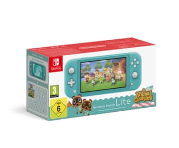 Nintendo Switch Lite konzola, tirkizna + Animal Crossing: New Horizons